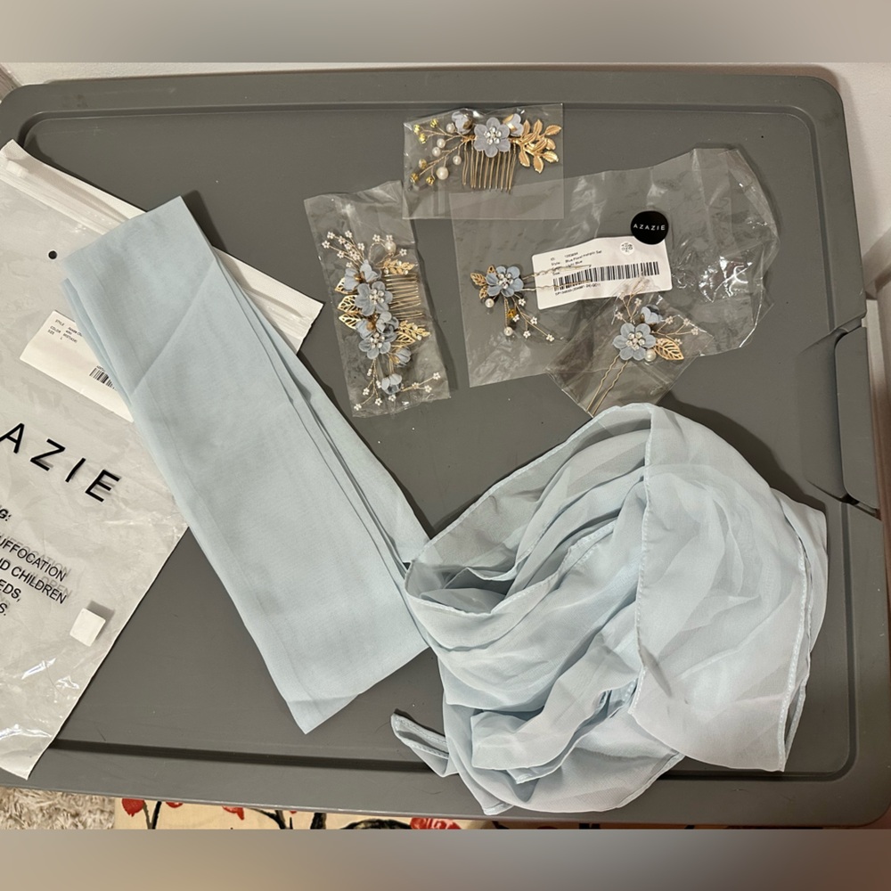 Azazie Bridesmaid accessories set in color Mist